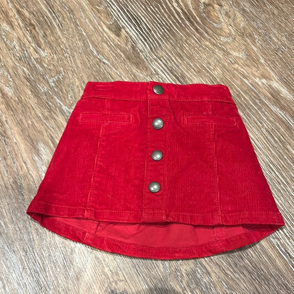 Old Navy Red Corduroy Skirt